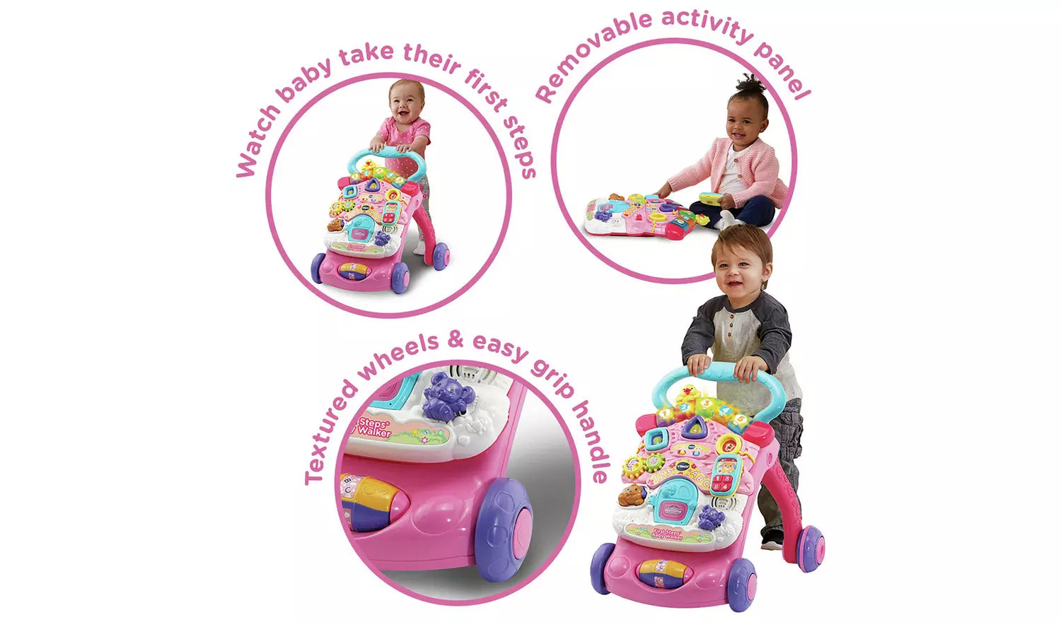 Vtech First Steps Baby Walker Pink Little Joys