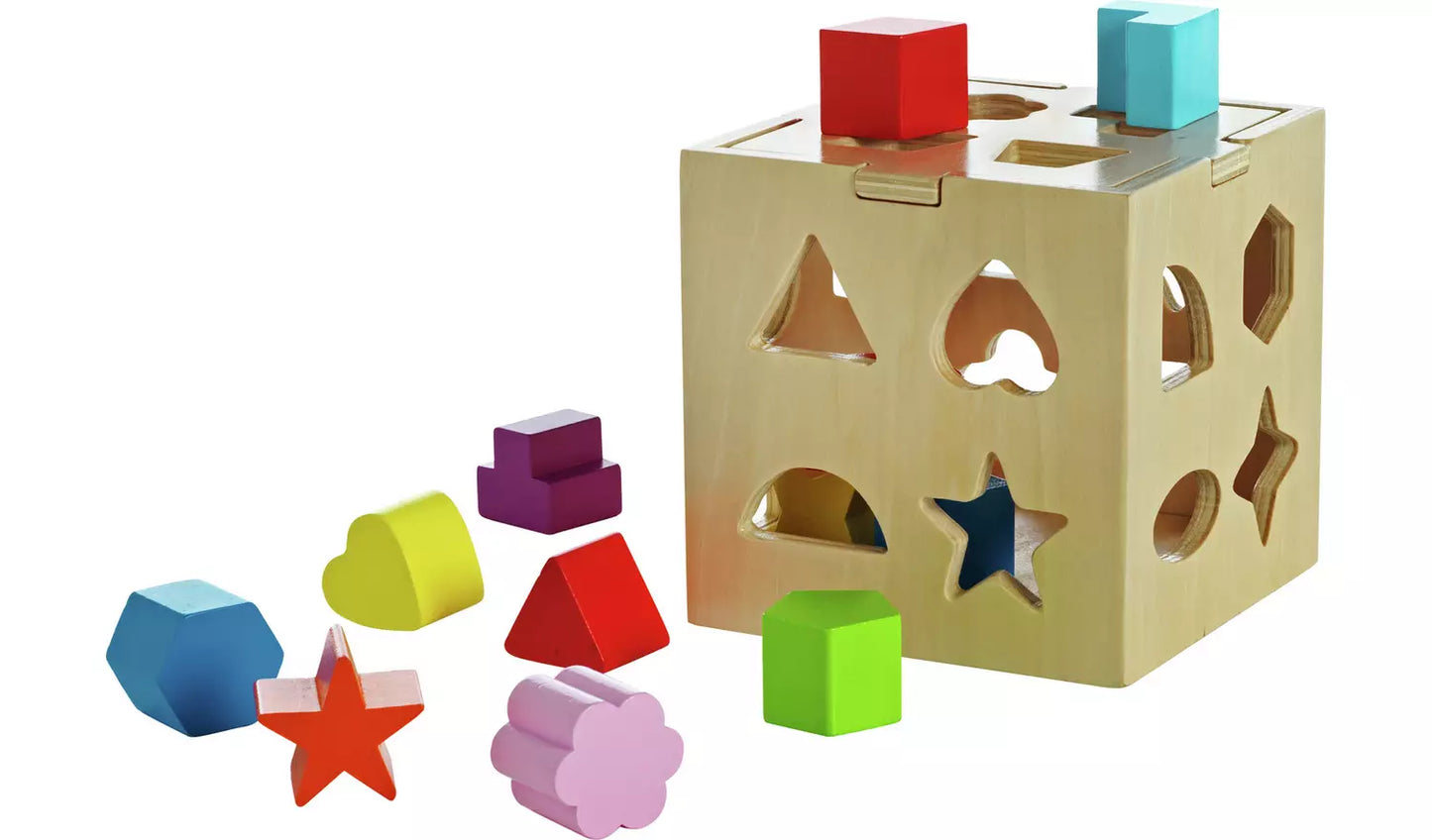 Stock photo of the Chad Valley PlaySmart Wooden Shape Sorter.