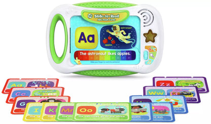 Leapfrog Slide to Read ABC Flash Cards - showing the unit and range of cards.