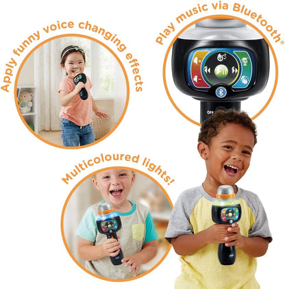 Vtech Singing Sounds Microphone Overview: Apply funny voice changing effects; Play music via Bluetooth; Multicoloured Lights!