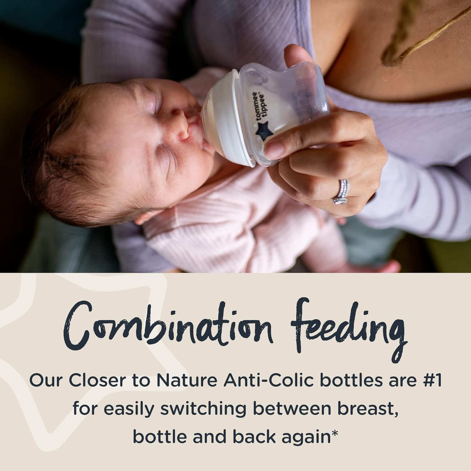 Combination feeding. Our closer to nature anti-colic bottles are #1 for easily switching between breast, bottle and back again.