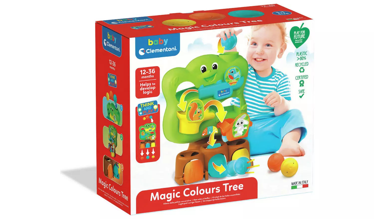 Clementoni Baby Magic Drop Tree Retail Packaging.