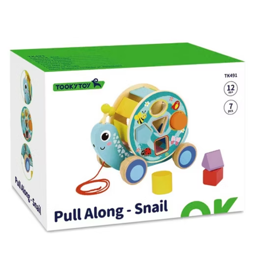 Tooky Toy Wooden Pull Along - Snail