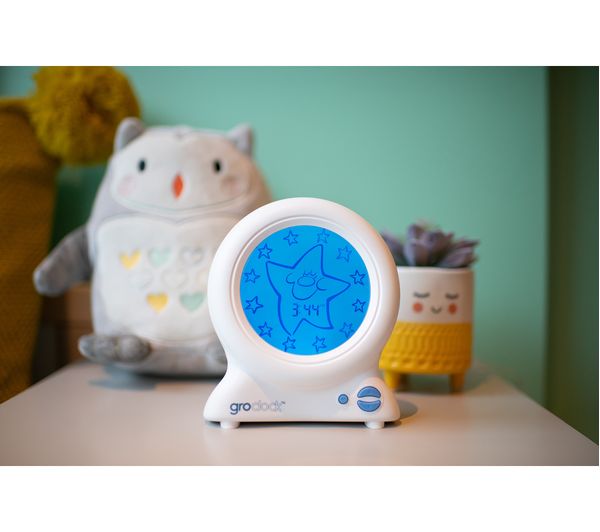 Tommee Tippee Gro-Clock - Ollie the Owl - Baby Sleep Trainer Alarm Clock & Nightlight - White