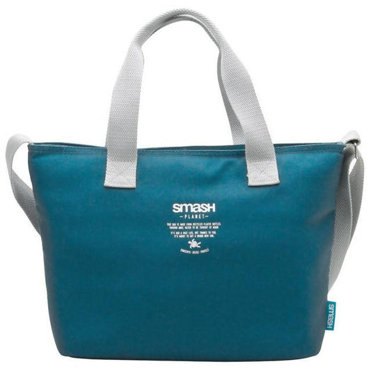 Stock photo of the Smash Planet Large Teal Insulated Lunch Bag