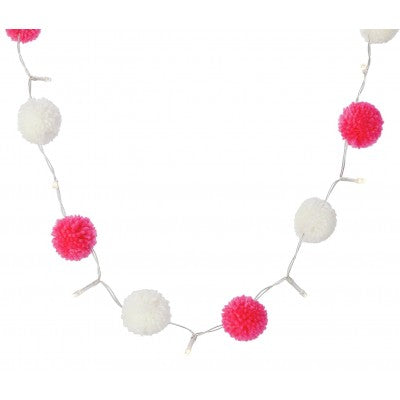 Stock photo of the pom pom fairly string lights.