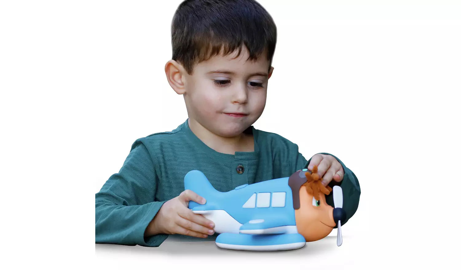 Photo of a young child playing with the Smarty Jojo Electronic Learning Toy.