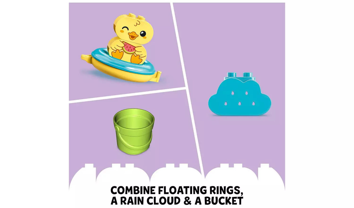 Combine floating rings, a rain cloud & a bucket