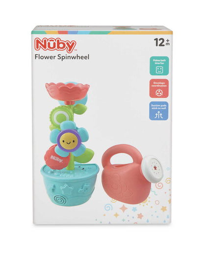 Stock photo showing the Nuby Flower Spinwheel packaging